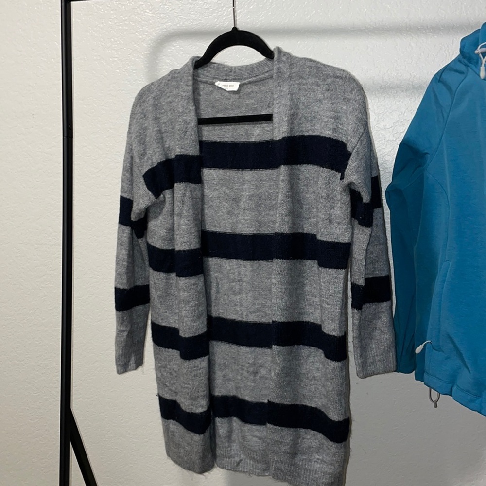 Women’s Sophie Rue Grey& Navy Striped Sweater